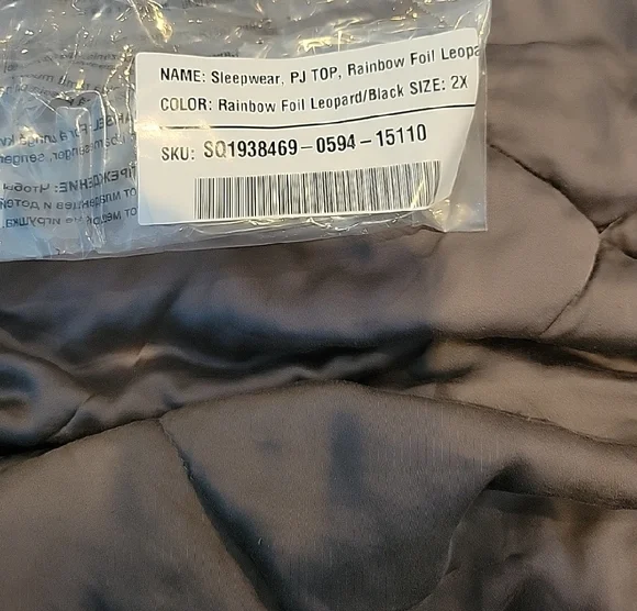 Savage X FENTY Rainbow Foil Sheer Top 2X - Picture 4 of 4